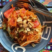 Papaya salad  at JaJa's Restaurant Thai Vegan in Koh Phangan