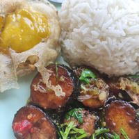 Chili fried 'fish' at JaJa's Restaurant Thai Vegan in Koh Phangan