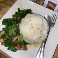 Fried kale veg with „pork"  at JaJa's Restaurant Thai Vegan in Koh Phangan