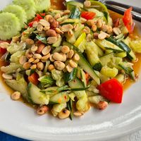spicy cucumber salad at JaJa's Restaurant Thai Vegan in Koh Phangan