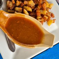 pork at JaJa's Restaurant Thai Vegan in Koh Phangan