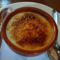 Creme Catalan with spirits at El Saloon in Gran Canaria