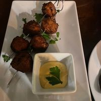 The vegetable balls with dijon. Very meaty! at El Saloon in Gran Canaria