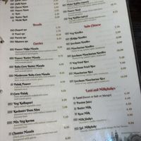 Menu  at Crispy Dosa in Reading