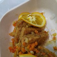 Tempeh di ceci all'arancia at Bistrò Popolare in Brescia