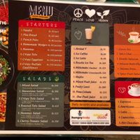 Sides salads and drinks menu Nov 22  at Shlomo in Grand Baie