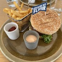   Burger with fries   at Stracta Bistro in Hella