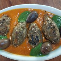 Eggplant albondigas  at El Huerto in Santiago