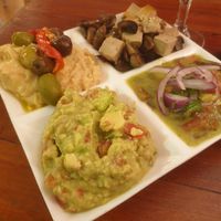 Degustacion de entrantes at El Huerto in Santiago