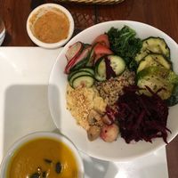 This was today’s special and it was DELICIOUS!!! at El Huerto in Santiago