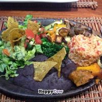 the vegan Mexican plate at El Huerto in Santiago