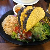 Taco Bowl with beans  at El Huerto in Santiago