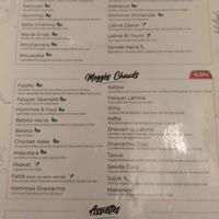 Vegan friendly menu at Au Libanais in Troyes