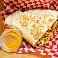 Mac and cheese quesadilla at Happy Taco in Toronto