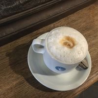 Cappuccino with plant milk at Java's Cafe in Rochester