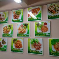 Wall menu right side at Veggie Vegan Buffet in Chiang Rai