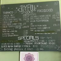 Lots of vegan options inc vegan cheese  at Coffee Circus Joy in Marsalforn