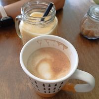 Oat Cappucino & Tropical Smoothie at Coffee Circus Joy in Marsalforn