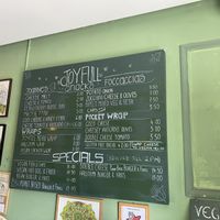 Menu board  at Coffee Circus Joy in Marsalforn