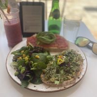 Avocado toast and smoothie  at Brunchit in Malaga