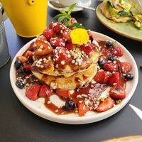 Vegan pancakes at Brunchit in Malaga
