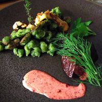 Randen mit Spätzli at Formidable Pelikan in St Gallen