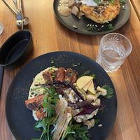 Planted filet w/ spätzli, rösti w/ mushrooms  at Formidable Pelikan in St Gallen