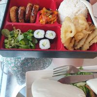 Pumpkin Katsu Bento box at Mr Miyagi in Sheffield