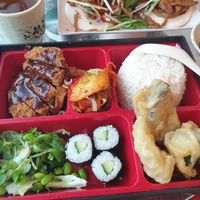 Chick'n katsu bento box at Mr Miyagi in Sheffield