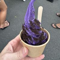 Ube soft serve  at Veggi Dogs in Honolulu