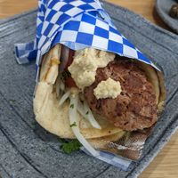 Impossible pita with hummus instead of tahziki sauce at Simply Greek in Hershey
