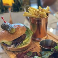 Vegan burger  at Prince William in Brixham