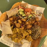 Ethiopian plate by Toukoul  at Wolf Sharing Food Market in Brussels