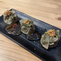 Veggie dim sums  at Wolf Sharing Food Market in Brussels