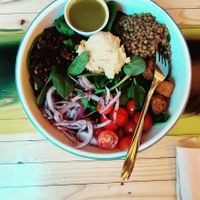 Hummus Bowl at Wolf Sharing Food Market in Brussels