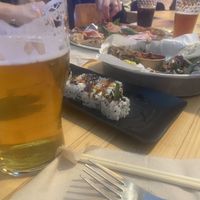 Vegan sushi, falafel bowl  at Wolf Sharing Food Market in Brussels