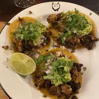 Chipotle cauliflower tacos minus the cheese!  at Wolf Sharing Food Market in Brussels