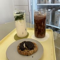 Oreo cookie, matcha latte, chocolate latte  at ODOV - 오도브 in Seoul