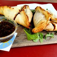 Chili sin carne empanadas at Hala Empanada im KiT Café in Dusseldorf