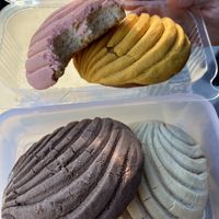Vegan conchas in 4 flavors   at Los Tarascos in Santa Barbara