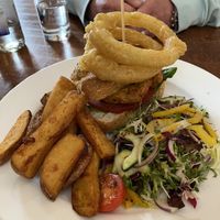 Falafel burger at The Auld Smiddy Inn in Pitlochry