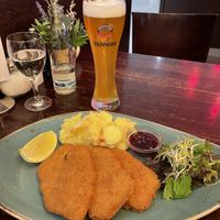 Vegan schnitzels with Weisbeer  at MUC - Käfer - T2 in Munich