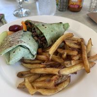 Vegan wrap  at Sebastian's on the Beach in Tortola