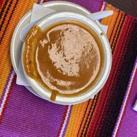 Spicy salsa made with arbol chilies   at  Rincon Tolteca in Sarasota