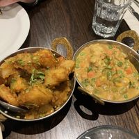 Bombay aloo and veg korma  at Kaikoura Indian in Kaikoura