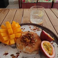 Tropical vegan pancakes (259 THB) at JaJa Cafe & Spice in Koh Phi Phi