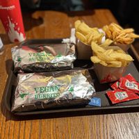 Vegan burrito 🌯 and fries   at Casa de Coco in Chessy