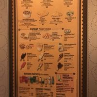 The menu   at Casa de Coco in Chessy