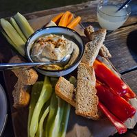 Hummus platter at Drunk Cherry in Gudauri