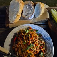 Pasta verdura at Drunk Cherry in Gudauri